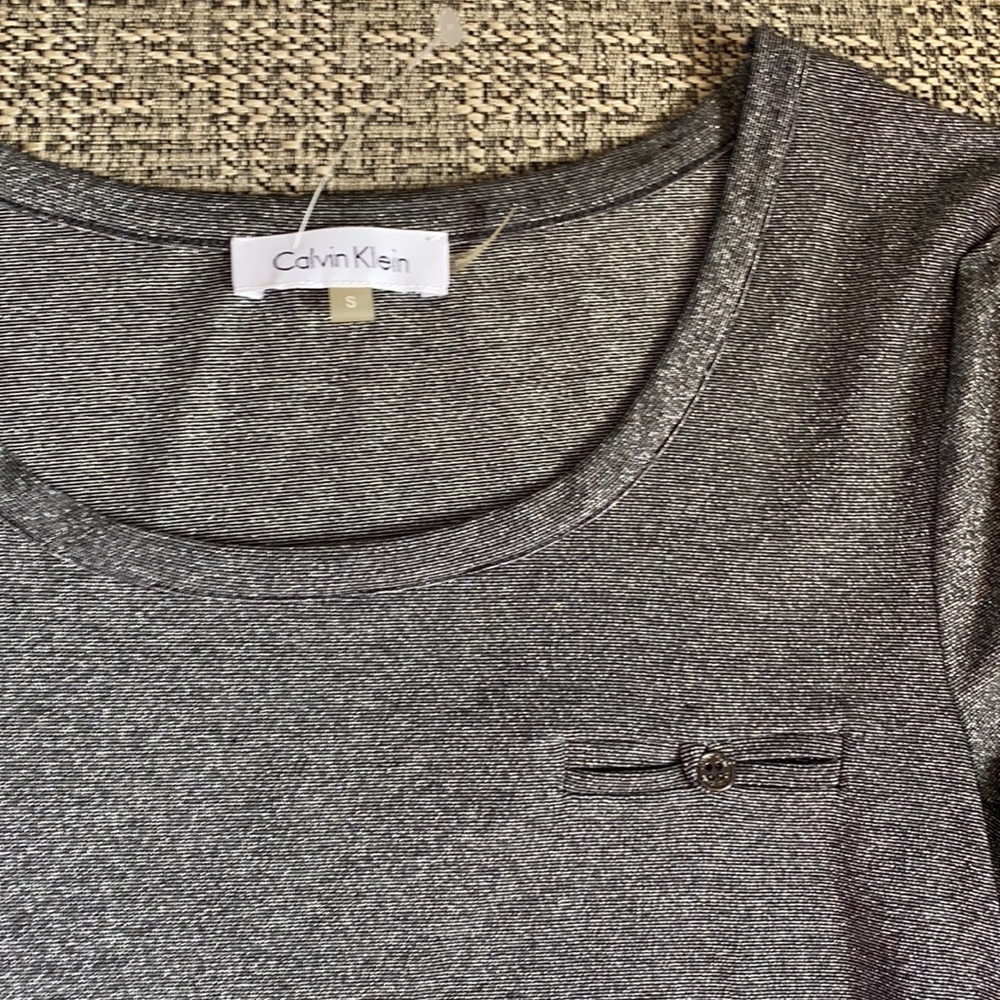 Calvin Klein Long Sleeve Sparkly Blouse S